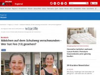 Bild zum Artikel: Butzbach - Butzbach: Mädchen auf dem Schulweg verschwunden - Wer hat Fee (13) gesehen?