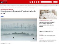 Bild zum Artikel: Vor allem in zwei Regionen - Experte warnt: Strom wird 'so teuer wie nie zuvor'