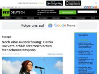 Bild zum Artikel: Noch eine Auszeichnung: Carola Rackete erhält österreichischen Menschenrechtspreis