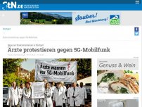 Bild zum Artikel: Demo am Staatsministerium in Stuttgart: Ärzte protestieren gegen 5G-Mobilfunk