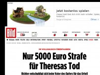 Bild zum Artikel: Im Vollrausch überfahren - Nur 5000 Euro Strafe für Theresas Tod