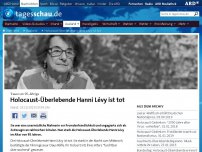 Bild zum Artikel: Holocaust-Überlebende Hanni Lévy ist tot