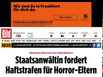 Bild zum Artikel: Säugling Mika fast zu Tode gequält - Staatsanwältin fordert Haftstrafen für Horror-Eltern