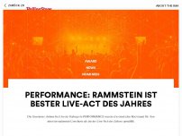 Bild zum Artikel: PERFORMANCE: Rammstein ist bester Live-Act des Jahres