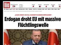 Bild zum Artikel: „Dann kommen Hunderttausende“ - Erdogan droht EU mit massiver Flüchtlingswelle