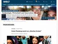 Bild zum Artikel: Greta Thunberg warnt vor „falschen Gretas“