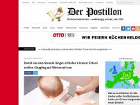 Bild zum Artikel: Damit sie eine Stunde länger schlafen können: Eltern stellen Säugling auf Winterzeit um