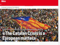 Bild zum Artikel: Guest commentary of Carles Puigdemont for BLICK: «The Catalan Crisis is a European matter»
