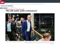 Bild zum Artikel: Pressestimmen zur Thüringen-Wahl: 'Wer AfD wählt, wählt rechtsextrem'