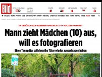 Bild zum Artikel: Auf Spielplatz in Essen - Mann zieht Mädchen (10) aus, will sie fotografieren