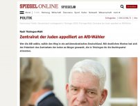 Bild zum Artikel: Nach Thüringen-Wahl: Zentralrat der Juden appelliert an AfD-Wähler