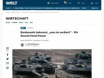 Bild zum Artikel: Bundeswehr bekommt, „was sie verdient“ – 104 Second-Hand-Panzer