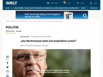 Bild zum Artikel: „Der Rechtsstaat zieht sich bedenklich zurück“