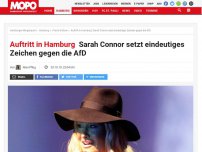 Bild zum Artikel: Auftritt in Hamburg: Sarah Connor setzt eindeutiges Zeichen gegen die AfD