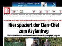 Bild zum Artikel: 15 Wochen nach Abschiebung - Hier spaziert der Clan-Chef zum Asylantrag