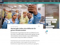 Bild zum Artikel: Merkel gibt Indien eine Milliarde für grüne Verkehrsmittel