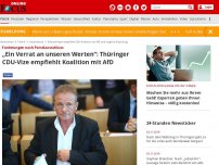 Bild zum Artikel: Forderungen nach Parteiausschluss - „Ein Verrat an unseren Werten“: Thüringer CDU-Vize empfiehlt Koalition mit AfD