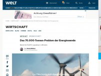 Bild zum Artikel: Das 70.000-Tonnen-Problem der Energiewende