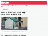 Bild zum Artikel: Wirt in Freistadt stellt Zelt zum 'drin Bofeln' auf