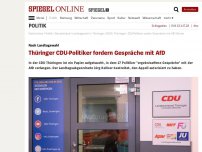 Bild zum Artikel: Landtagswahl in Thüringen: Mehrere CDU-Politiker fordern Gespräche mit AfD