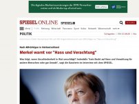 Bild zum Artikel: Nach AfD-Erfolgen in Ostdeutschland: Merkel warnt vor 'Hass und Verachtung'