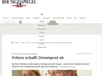 Bild zum Artikel: Polizei schafft Dienstgrad ab