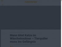 Bild zum Artikel: Mann tötet Katze im Wäschetrockner – Tierquäler muss ins Gefängnis