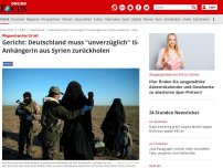 Bild zum Artikel: Wegweisendes Urteil - Gericht: Deutschland muss 'unverzüglich' IS-Anhängerin aus Syrien zurückholen