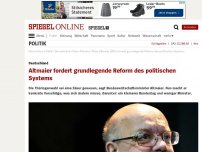 Bild zum Artikel: Deutschland: Altmaier fordert grundlegende Reform des politischen Systems