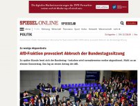Bild zum Artikel: Zu wenige Abgeordnete: AfD-Fraktion provoziert Abbruch der Bundestags-Sitzung