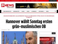 Bild zum Artikel: Hannoversche Allgemeine sagt 73% für Onay in Stichwahl voraus Hannover wählt Sonntag ersten grün-muslimischen Oberbürgermeister
