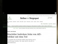 Bild zum Artikel: Staatsschutz ermittelt: Mitschüler bedrohen Berliner Politiker-Sohn mit dem Tod