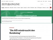 Bild zum Artikel: Claudia Roth: 'Die AfD missbraucht den Bundestag'