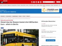 Bild zum Artikel: Elektro-Busse bei der BVG - Diesel-Aus bei Bussen kostet drei Milliarden Euro - allein in Berlin