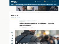 Bild zum Artikel: IS-Anhänger sollen Anschlag geplant haben - Drei Festnahmen in Offenbach