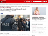Bild zum Artikel: Großer Einsatz in Offenbach - Polizei nimmt drei IS-Anhänger fest, die Terroranschlag planten