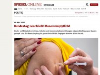Bild zum Artikel: Ab März 2020: Bundestag beschließt Masern-Impfpflicht