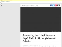 Bild zum Artikel: Bundestag beschließt Masern-Impfpflicht in Kindergärten und Schulen