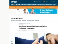 Bild zum Artikel: Impfpflicht gegen Masern: Bundestag beschließt Gesetz mit Bußgeldern