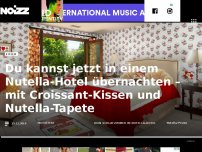 Bild zum Artikel: Du kannst jetzt in einem Nutella-Hotel übernachten – mit Croissant-Kissen und Nutella-Tapete