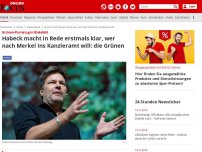 Bild zum Artikel: Grünen-Parteitag in Bielefeld - Habeck macht in Rede erstmals klar, wer nach Merkel ins Kanzleramt will: die Grünen