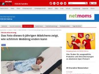 Bild zum Artikel: Schule schaute weg - Das Foto dieses 6-jährigen Mädchens zeigt, wie schlimm Mobbing enden kann