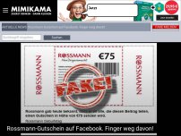 Bild zum Artikel: Rossmann-Gutschein auf Facebook. Finger weg davon!