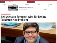 Bild zum Artikel: Justizsenator Behrendt wird für Berlins Polizisten zum Problem