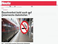 Bild zum Artikel: Rauchverbot bald auch auf Österreichs Bahnhöfen