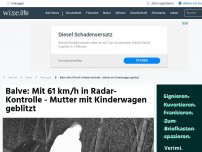 Bild zum Artikel: Balve: Mit 61 hm/h in Radar-Kontrolle - Mutter mit Kinderwagen geblitzt