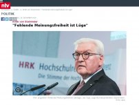 Bild zum Artikel: Kritik von Steinmeier: 'Fehlende Meinungsfreiheit ist Lüge'