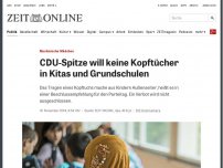 Bild zum Artikel: Muslimische Mädchen: CDU-Spitze will keine Kopftücher in Kitas und Grundschulen