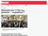 Bild zum Artikel: Einkaufen bis 17 Uhr zu Silvester – 'respektlos!'