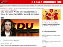 Bild zum Artikel: Gastkommentar von Birgit Kelle - CDU-Mann will Werte-Union ausschließen: Diese Arroganz hat Wähler zur AfD getrieben